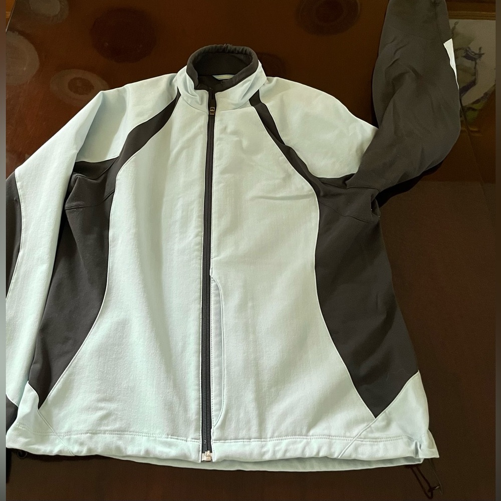 REI woman’s light weight blue and black jacket Size L - Picture 9 of 10